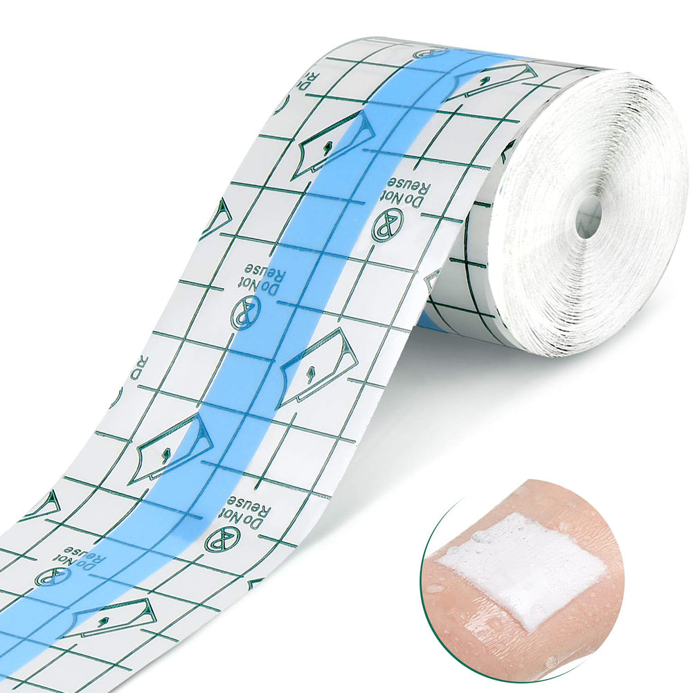 Anzailala Transparent Stretch Adhesive Bandage Clear Waterproof Bandages Dressing Tape for Shower Tattoos(5 cm * 5 m)