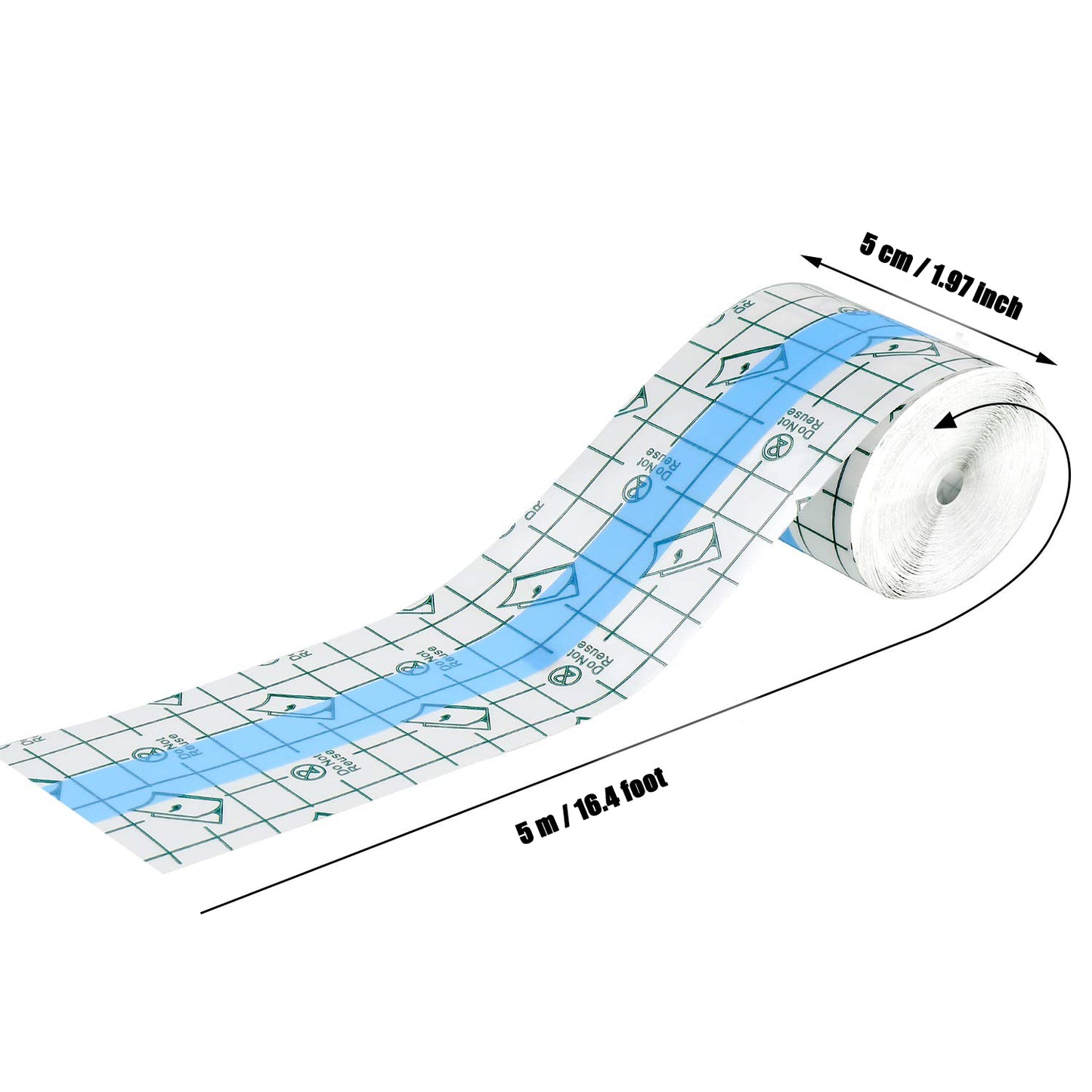Anzailala Transparent Stretch Adhesive Bandage Clear Waterproof Bandages Dressing Tape for Shower Tattoos(5 cm * 5 m)