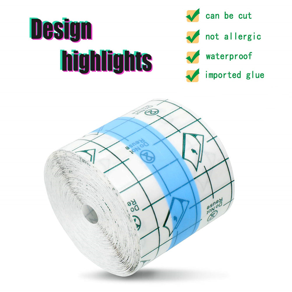 Anzailala Transparent Stretch Adhesive Bandage Clear Waterproof Bandages Dressing Tape for Shower Tattoos(5 cm * 5 m)