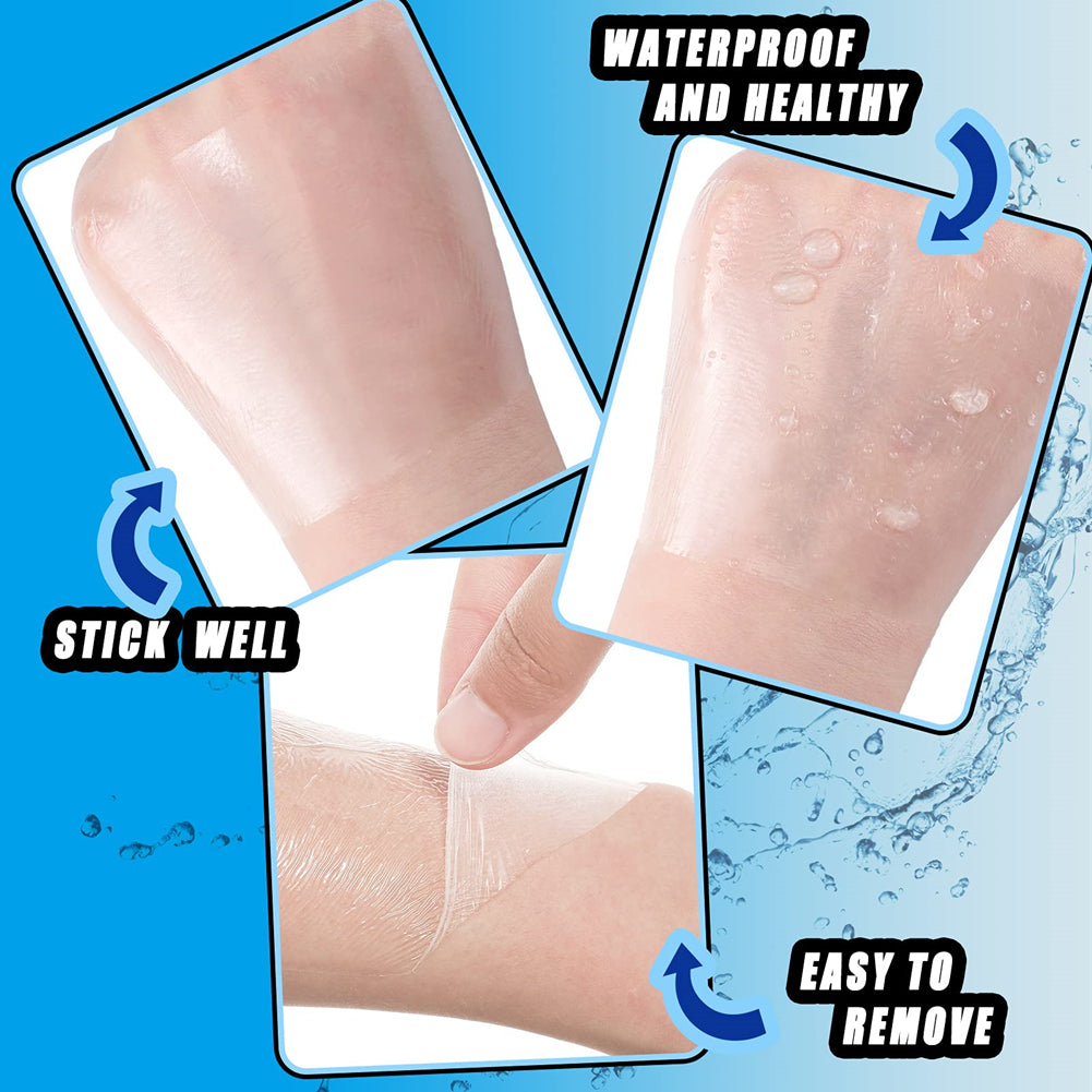 Anzailala Transparent Stretch Adhesive Bandage Clear Waterproof Bandages Dressing Tape for Shower Tattoos(5 cm * 5 m)
