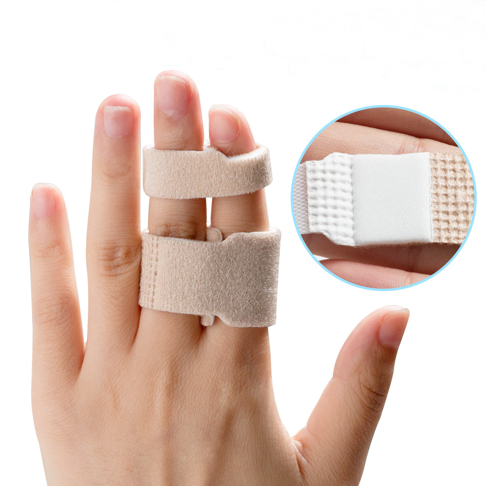 Anzailala Nylon 2Pcs Hammer Toe Straightener, Broken Toe Wraps,Toe Cushioned Bandages,Hammer Toe Splints For Correcting Hammer Toes, Broken Toes, Crooked Toes & Overlapping Toes Foot