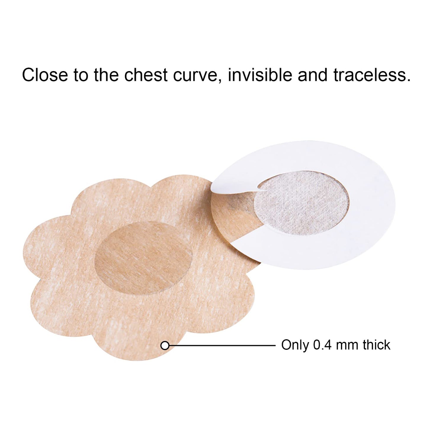 Anzailala 40 Pcs Nipple Covers Disposable Nipple Breast Covers for Women Breast Pasties Nipple Cover Sticker Flower and Round Pasties(20 Pairs)